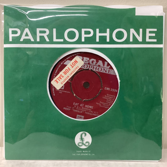 Paul McCartney as Percy "Thrills" Thrillington - Eat At Home b/w Uncle Albert/Admiral Halsey - Regal Zonophone Promo 7" Vinyl Record Hub