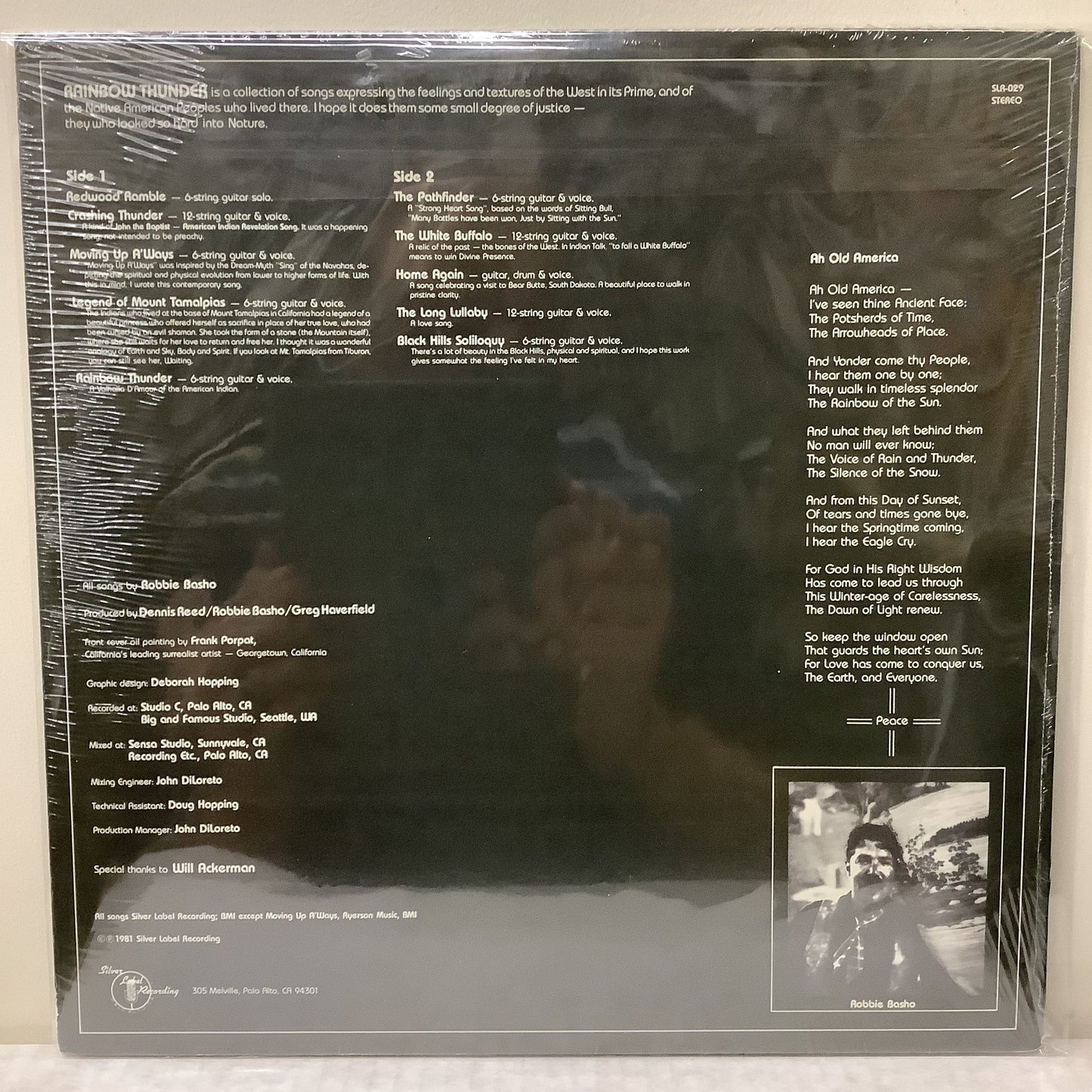 Rainbow Thunder - Songs Of The American West - Silver Label LP Vinyl Record Hub