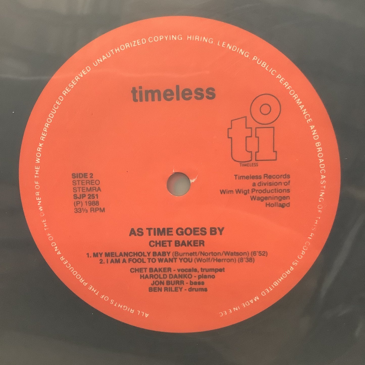 Chet Baker - As Time Goes By - Timeless 2xLP Vinyl Record Hub