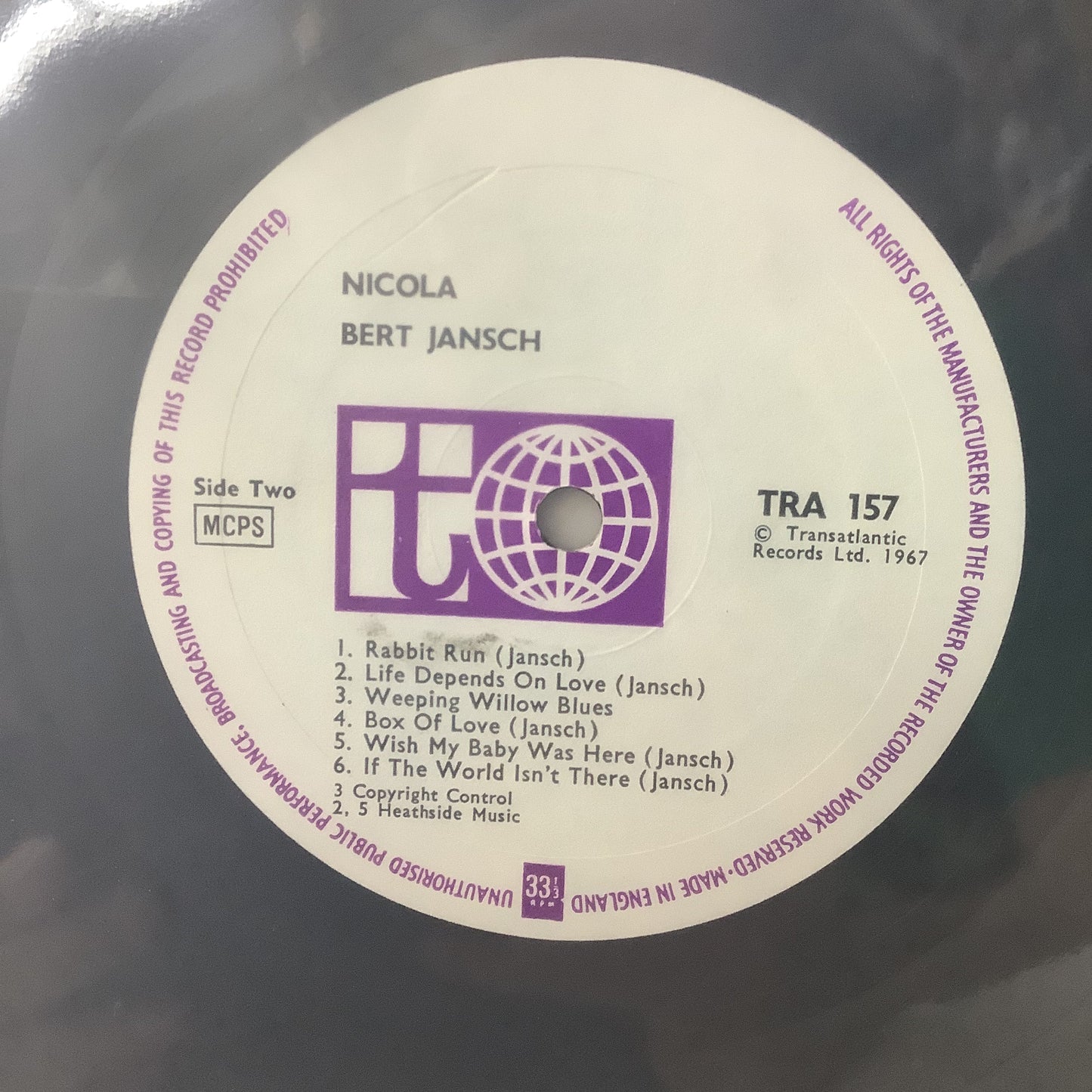 Bert Jansch - Nicola - LP Vinyl Record Hub