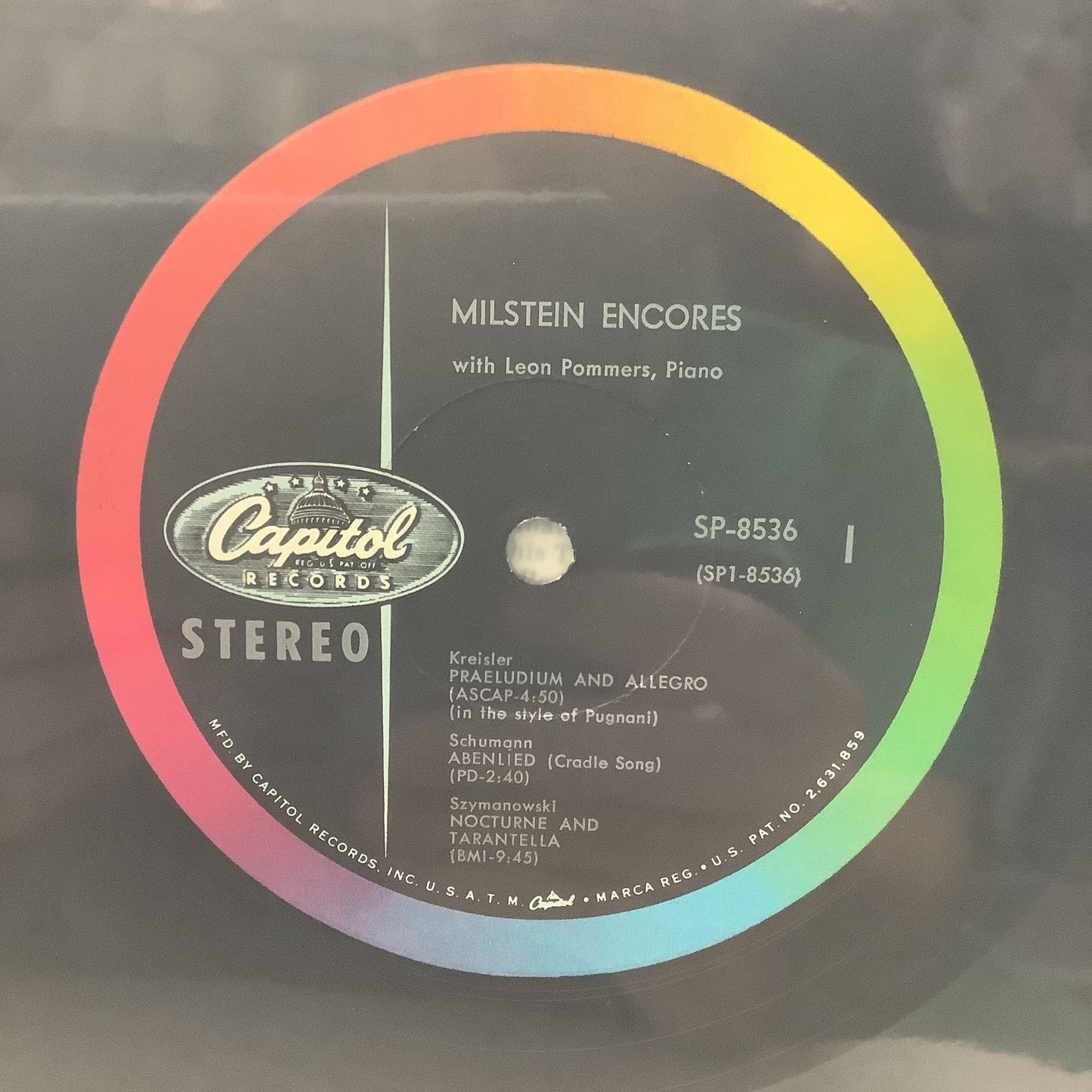 Nathan Milstein - Encores - Capitol LP Vinyl Record Hub
