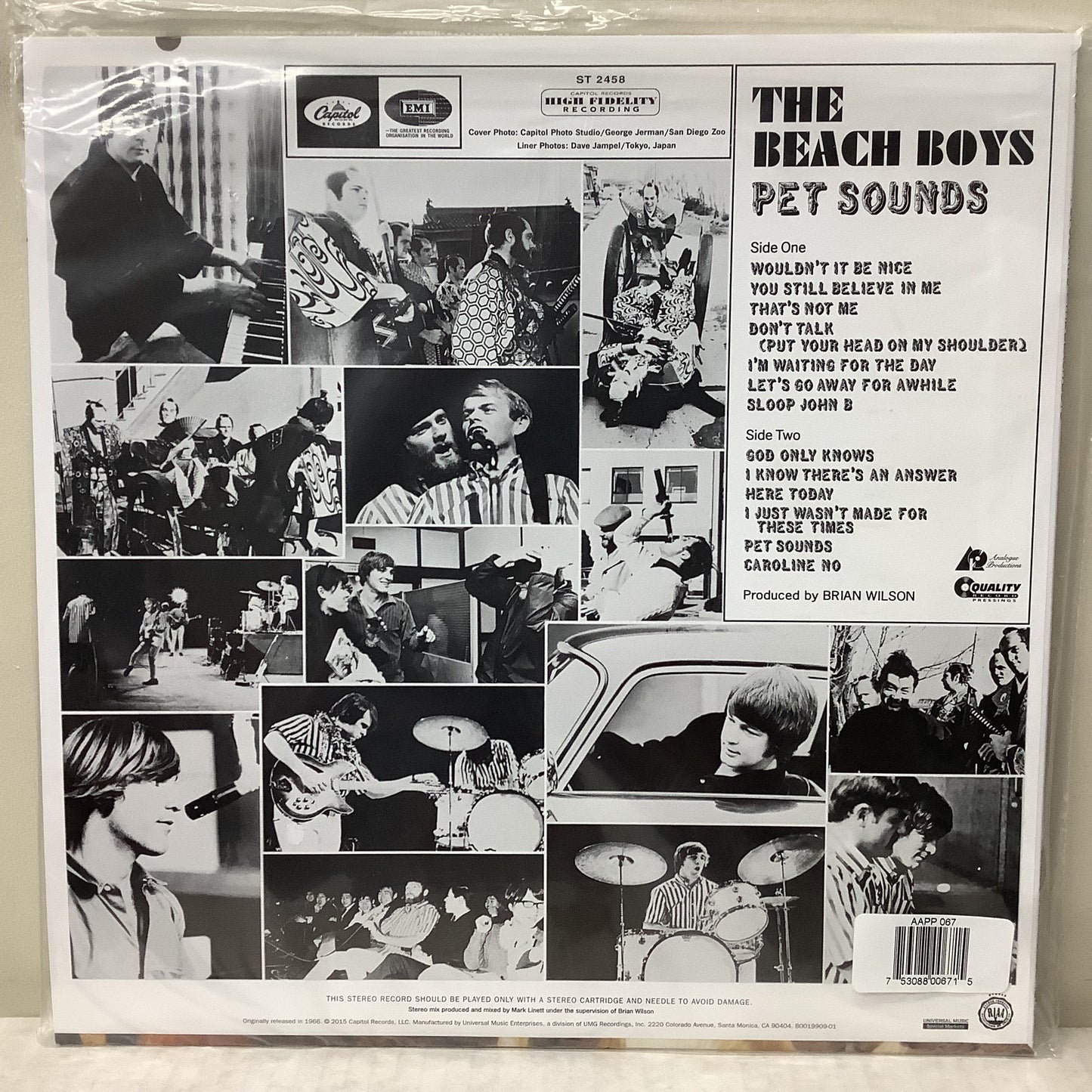 The Beach Boys - Pet Sounds - Analogue Productions Stereo LP Vinyl Record Hub