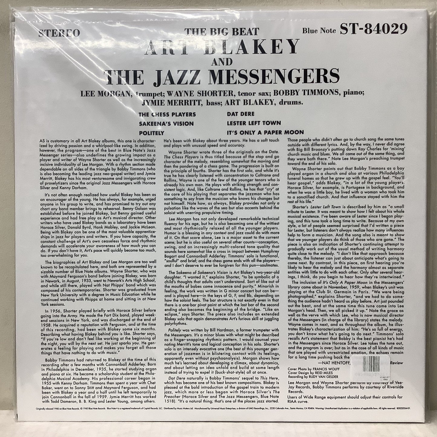 Art Blakey - The Big Beat - Music Matters LP Vinyl Record Hub