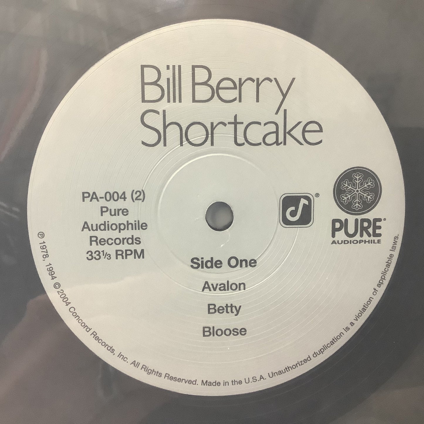 Bill Berry - Shortcake - Pure Audiophile 2x LP Vinyl Record Hub