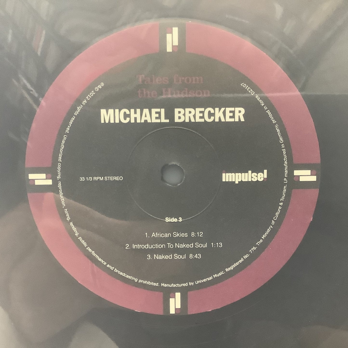 Michael Brecker - Tales from the Hudson - Impulse 2x LP Vinyl Record Hub