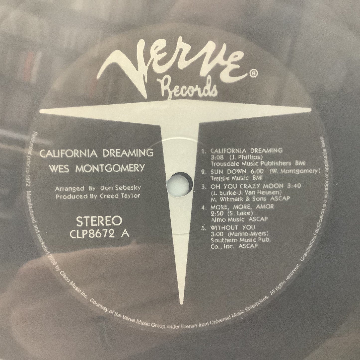 Wes Montgomery - California Dreaming - Cisco LP Vinyl Record Hub