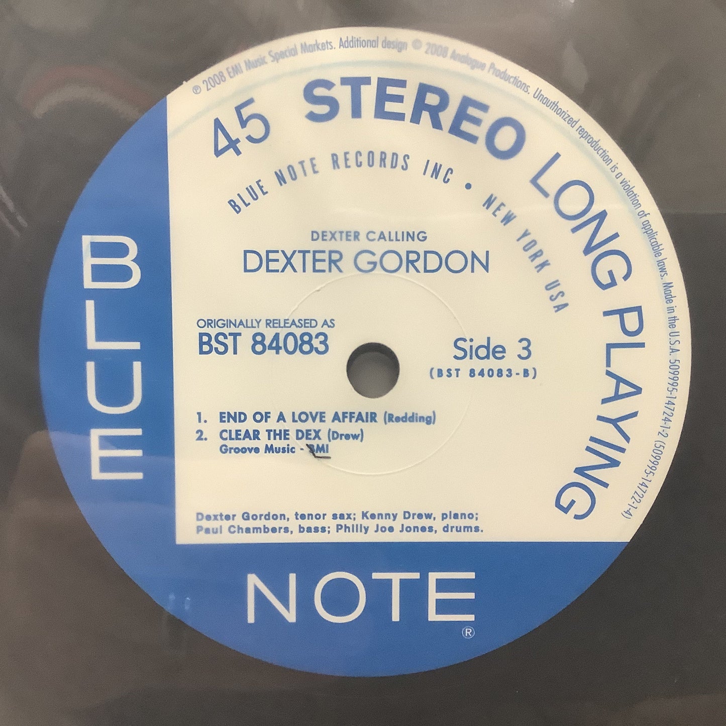 Dexter Gordon - Dexter Calling... - Analogue Productions 45RPM 2x LP Vinyl Record Hub