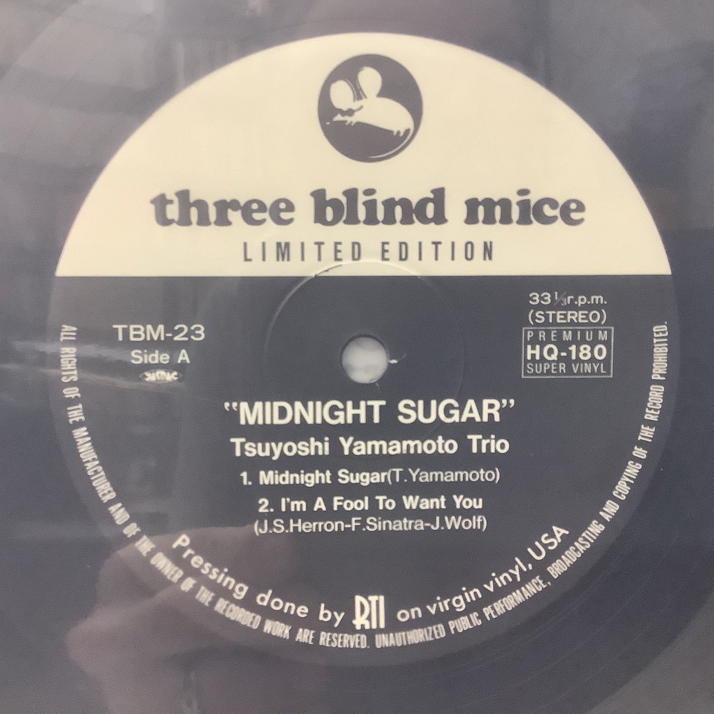 Tsuyoshi Yamamoto - Midnight Sugar - Three Blind Mice LP Vinyl Record Hub