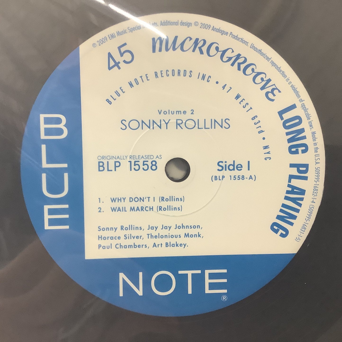 Sonny Rollins - Volume 2 - Analogue Productions 45RPM 2x LP Vinyl Record Hub