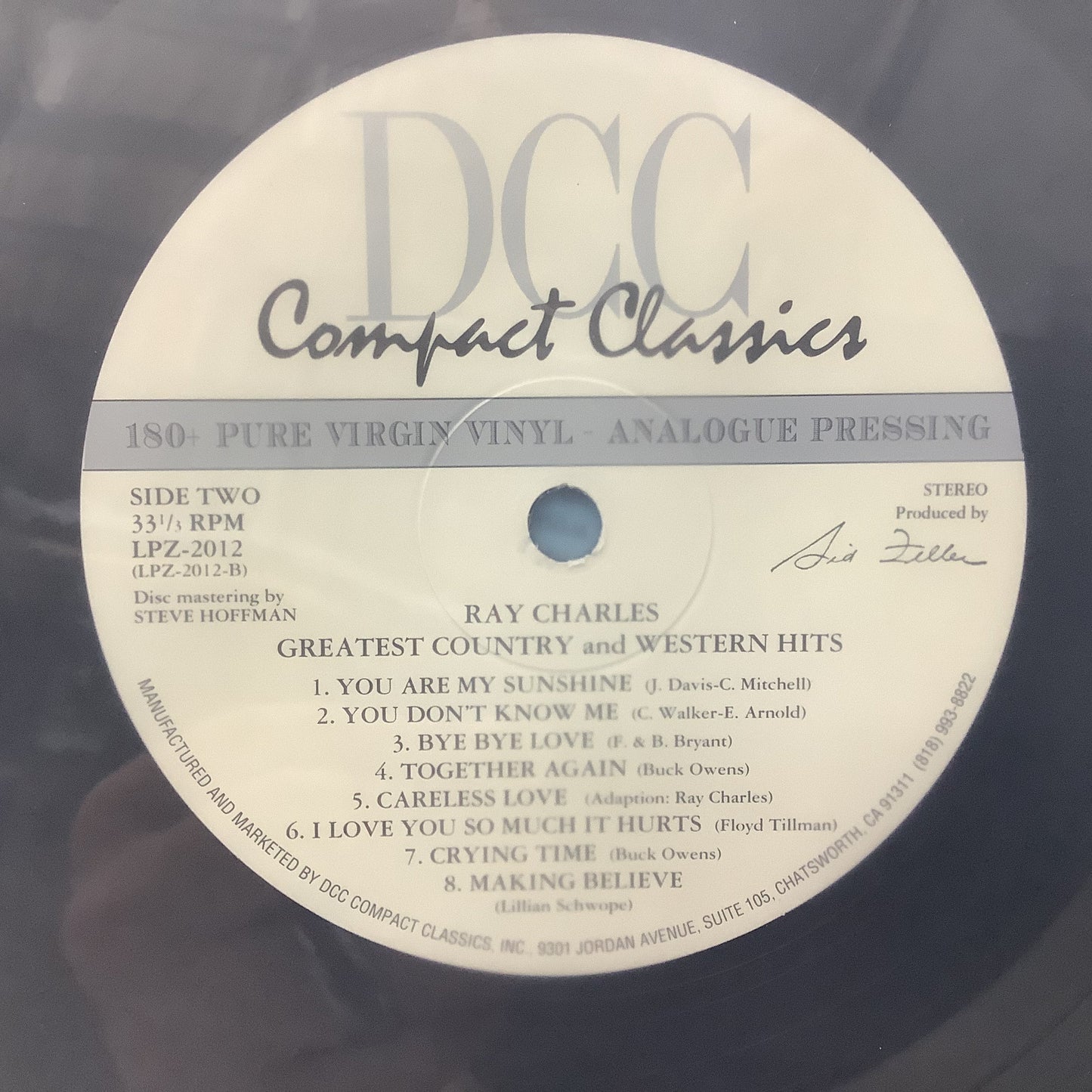 Ray Charles - Greatest Country and Western Hits - DCC LP Vinyl Record Hub