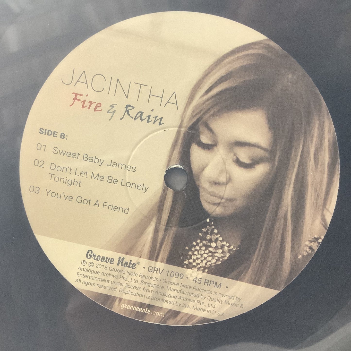 Jacintha - Fire & Rain - Groove Note 45RPM 2x LP Vinyl Record Hub