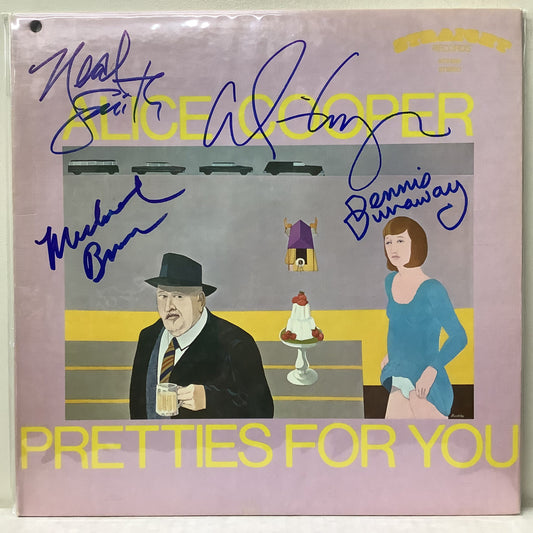 Alice Cooper - Pretties for You - Autographed Straight LP Vinyl Record Hub