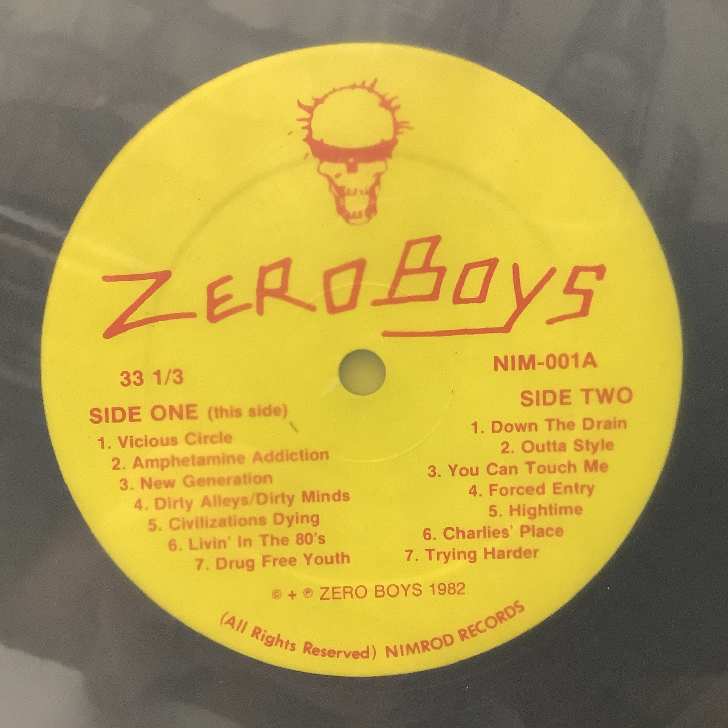Zero Boys - Vicious Circle - Nimrod LP Vinyl Record Hub