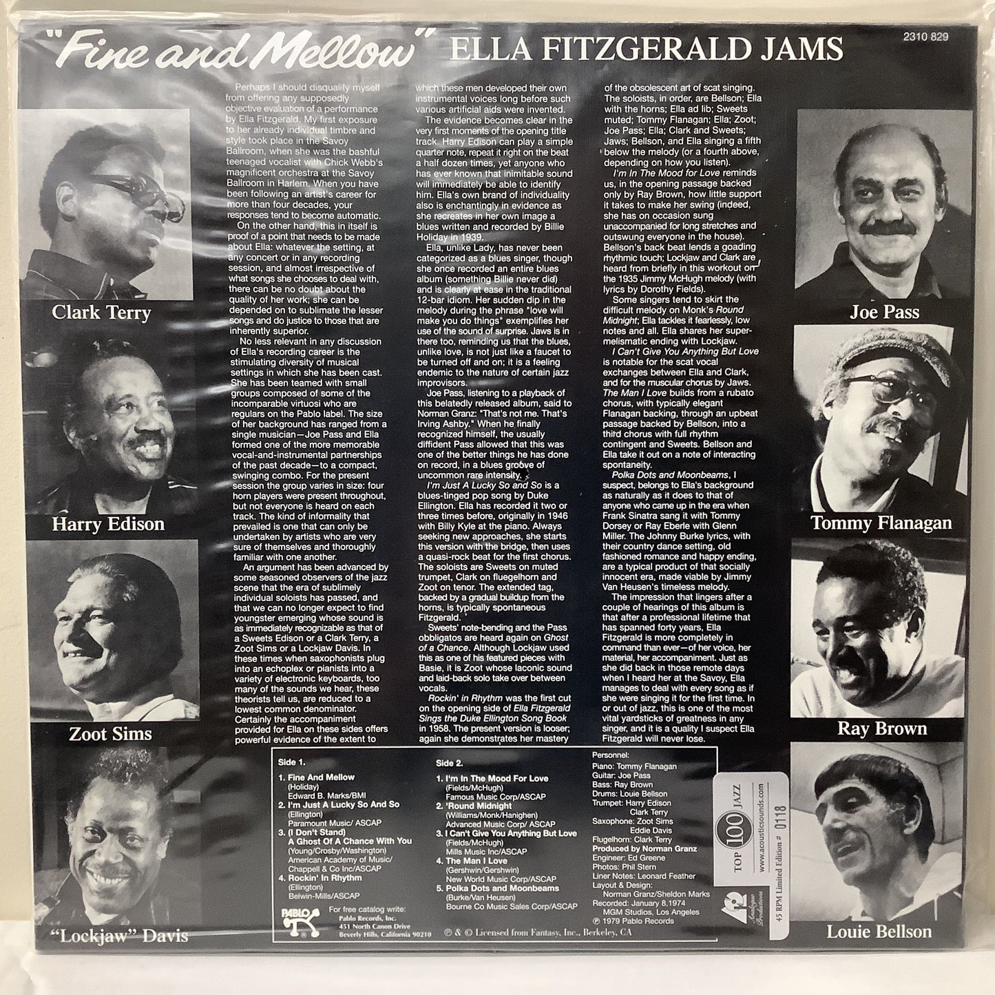 Ella Fitzgerald - "Fine and Mellow" - Analogue Productions 45RPM 2x LP Vinyl Record Hub