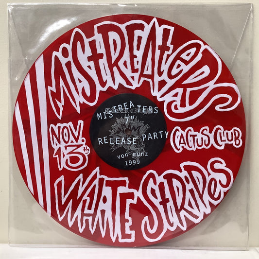 White Stripes/Mistreaters - Cactus Club 1999 Vinyl Poster by Von Munz Vinyl Record Hub