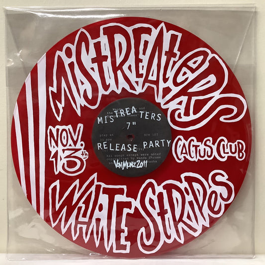 White Stripes/Mistreaters - Cactus Club 2011 Vinyl Poster by Von Munz Vinyl Record Hub