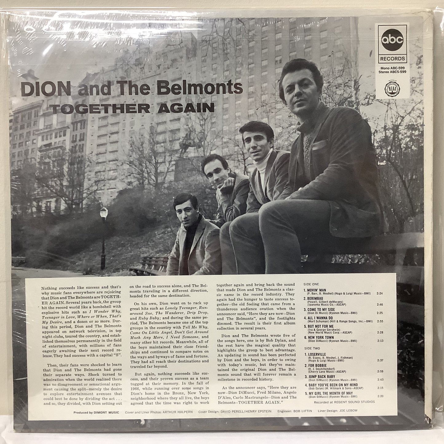 Dion & The Belmonts - Together Again - ABC LP Vinyl Record Hub