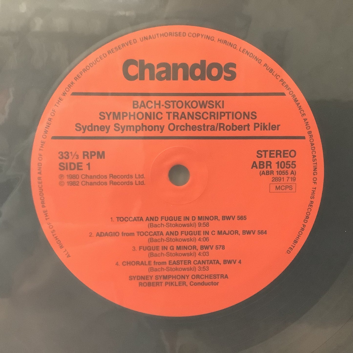 Bach-Stowkowski - Symphonic Transcriptions - Chandos LP Vinyl Record Hub