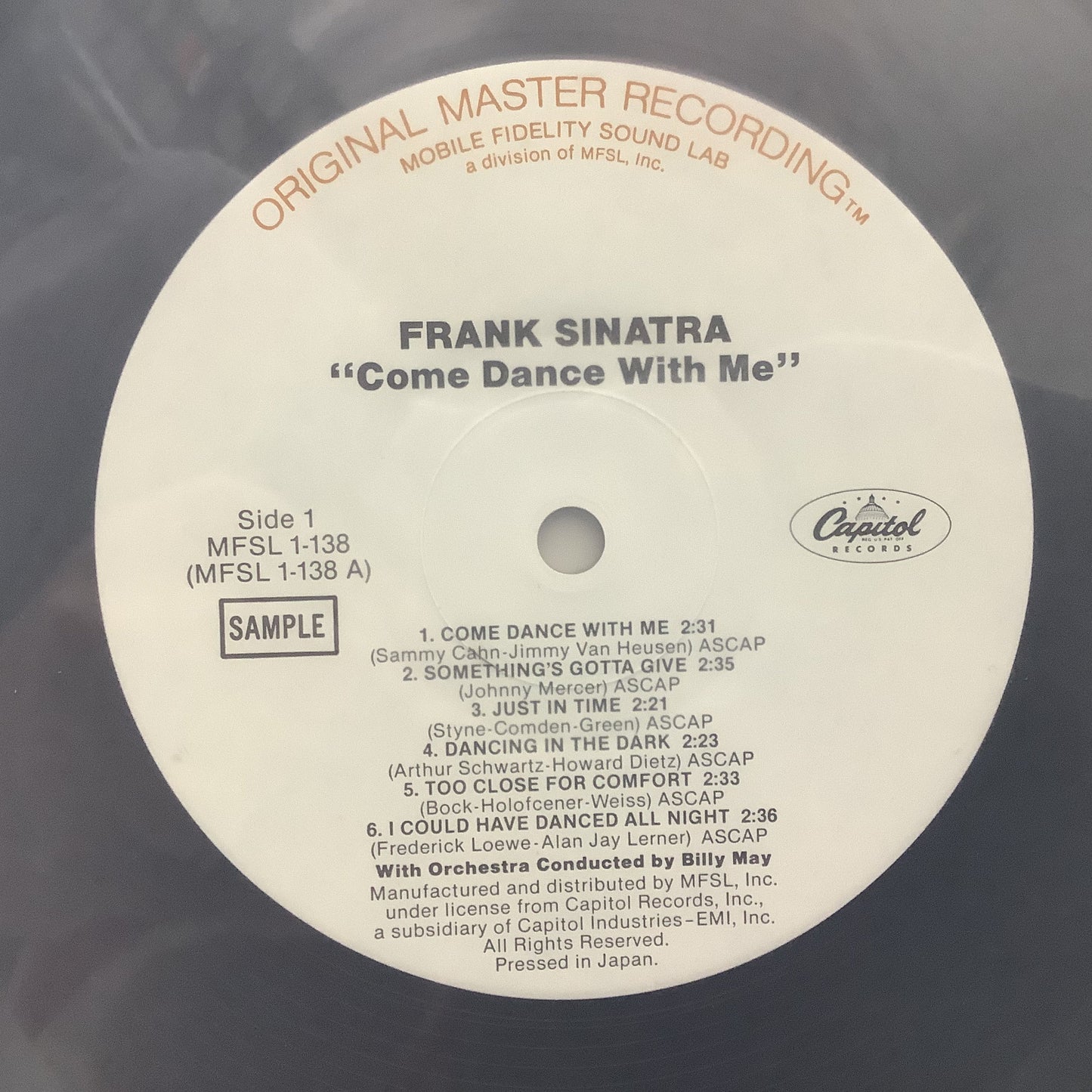 Frank Sinatra - Come Dance with Me - MFSL Sample LP Vinyl Record Hub