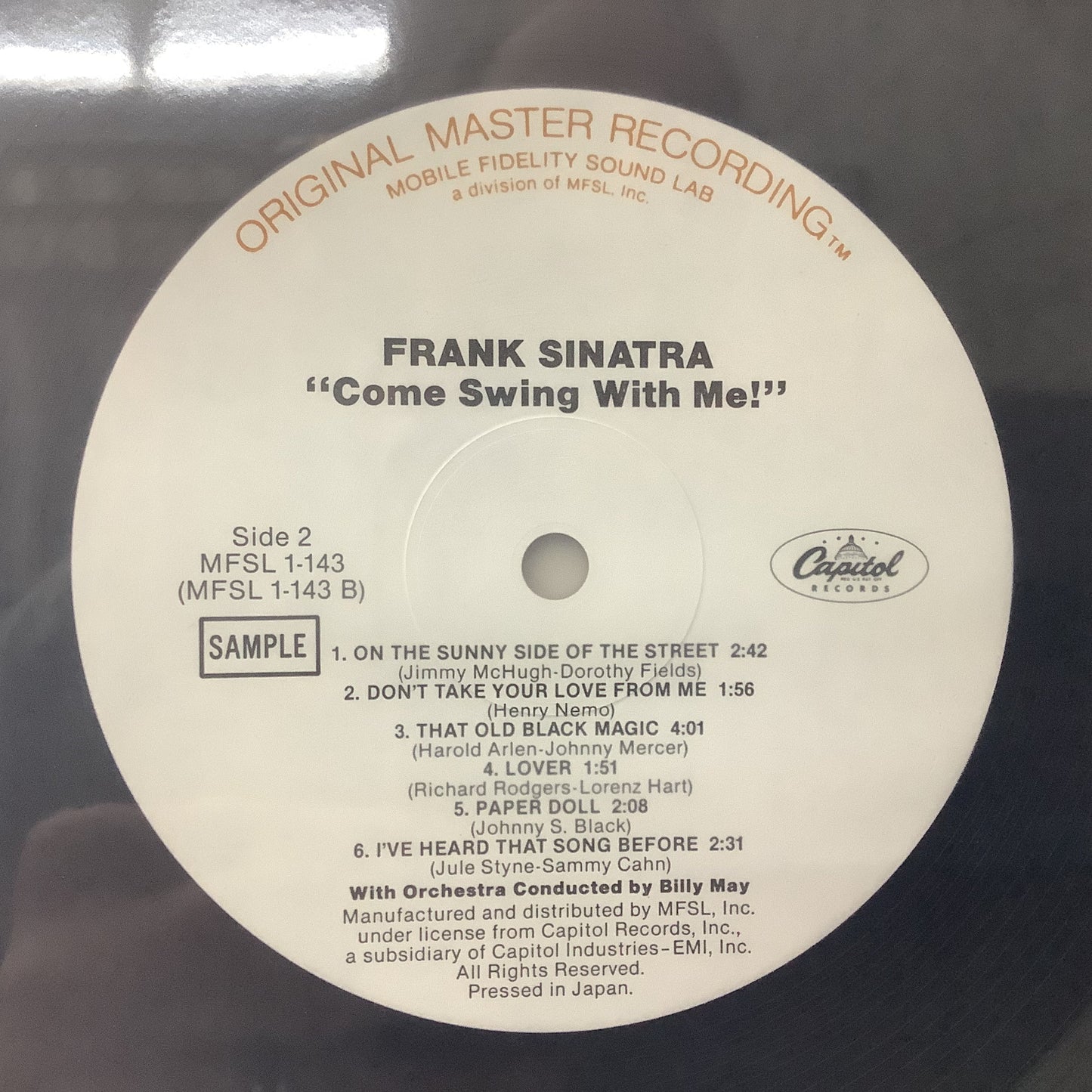 Frank Sinatra - Come Swing with Me - MFSL Sample LP Vinyl Record Hub