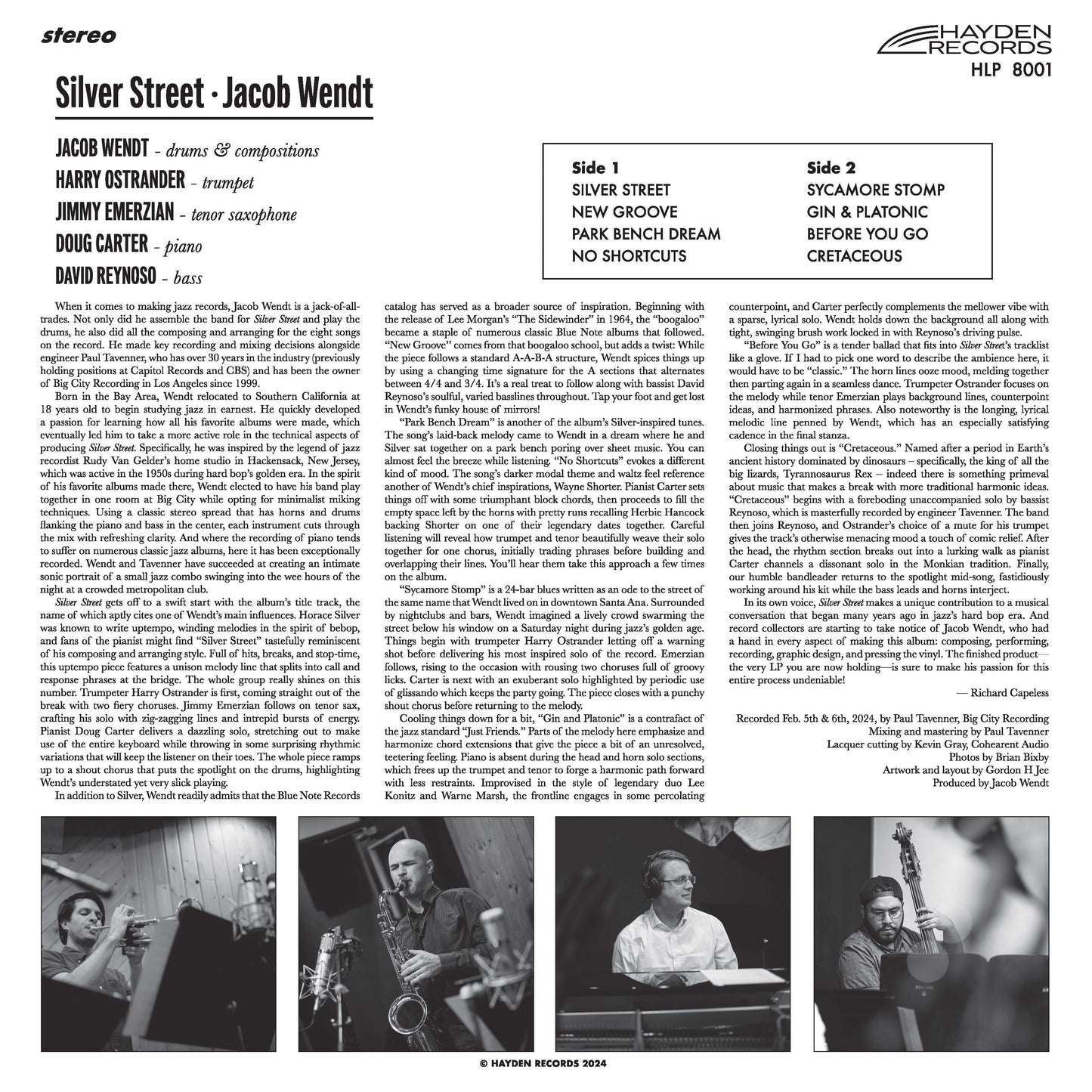 Jacob Wendt - Silver Street - LP Vinyl Record Hub