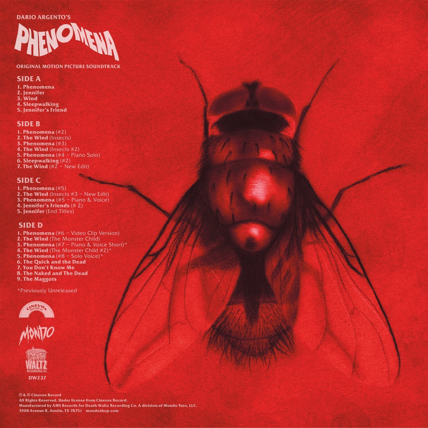 Phenomena - Original Motion Picture Soundtrack LP Vinyl Record Hub
