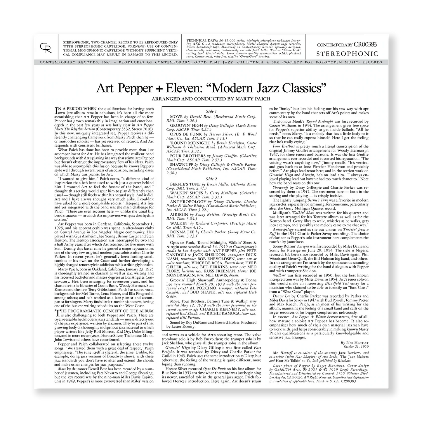 Art Pepper - +11 - Contemporary LP Vinyl Record Hub