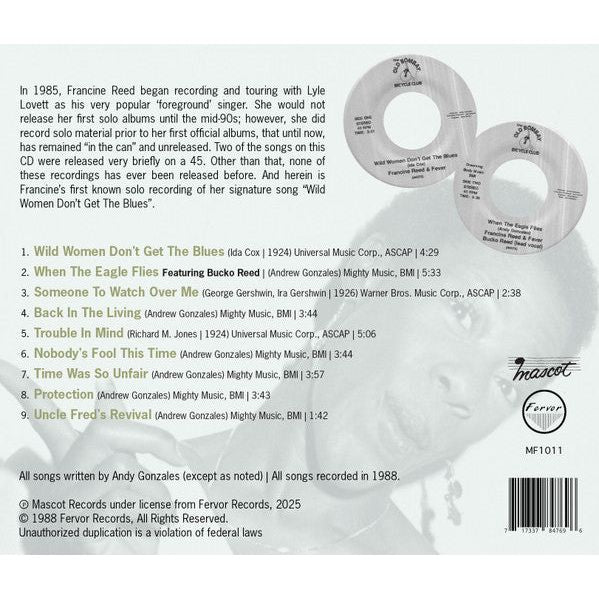 Francine Reed - Early Solo Recordings & Unreleased 80s Masters - CD Vinyl Record Hub
