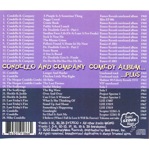 Mike Condello - Condello And Company Comedy Album ...Plus - CD Vinyl Record Hub