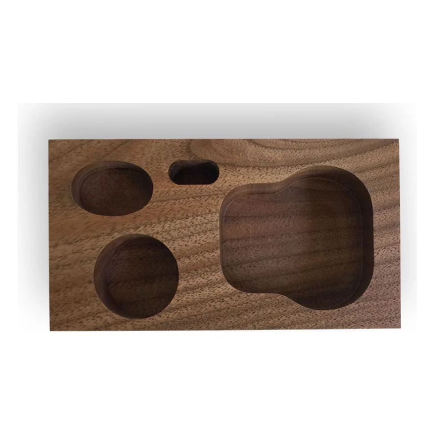 GrooveWasher - Walnut Display Block + 2 oz G2 Fluid Bottle Vinyl LP Hub