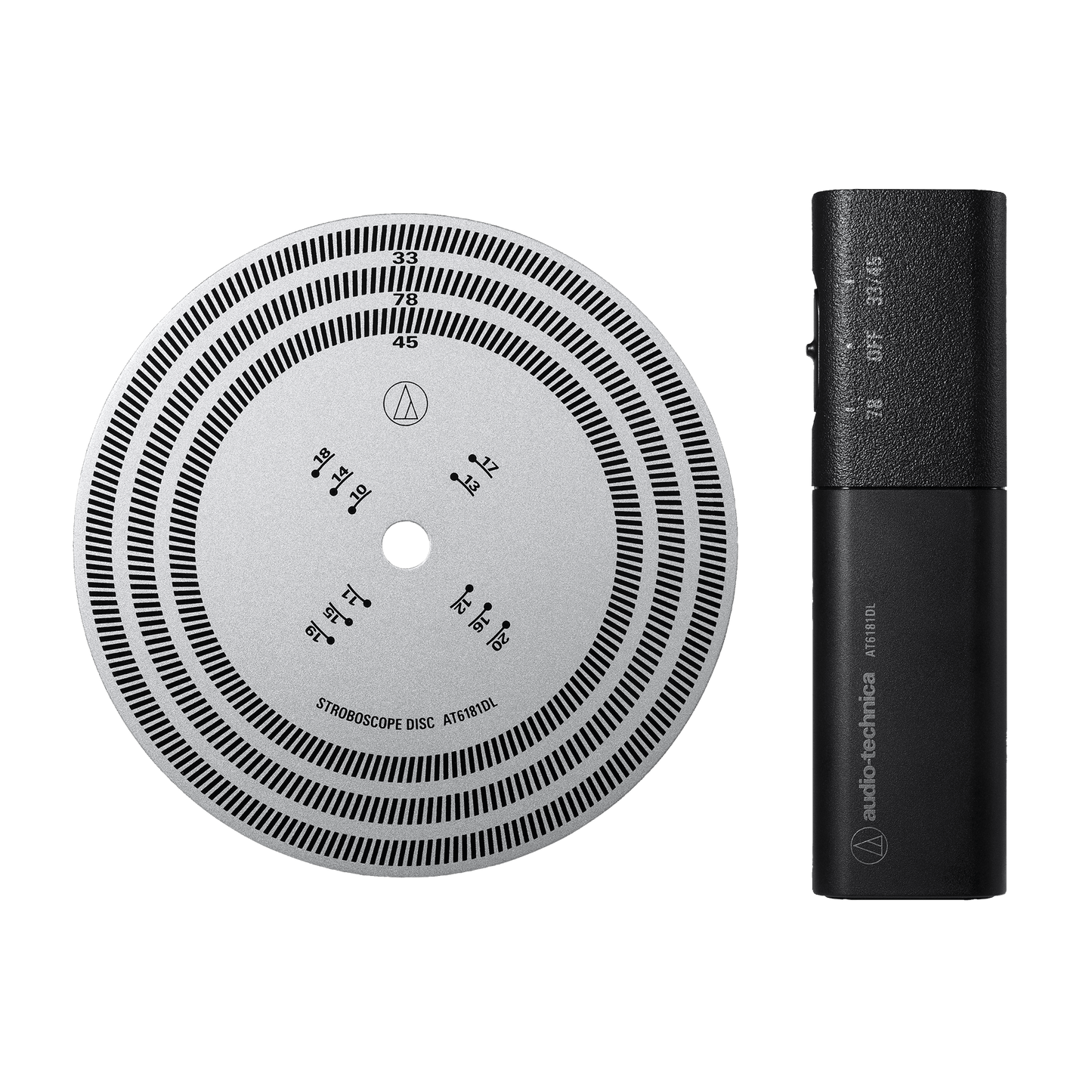 Audio-Technica AT6181DL Stroboscope Disc and Quartz Strobe Light Vinyl LP Hub