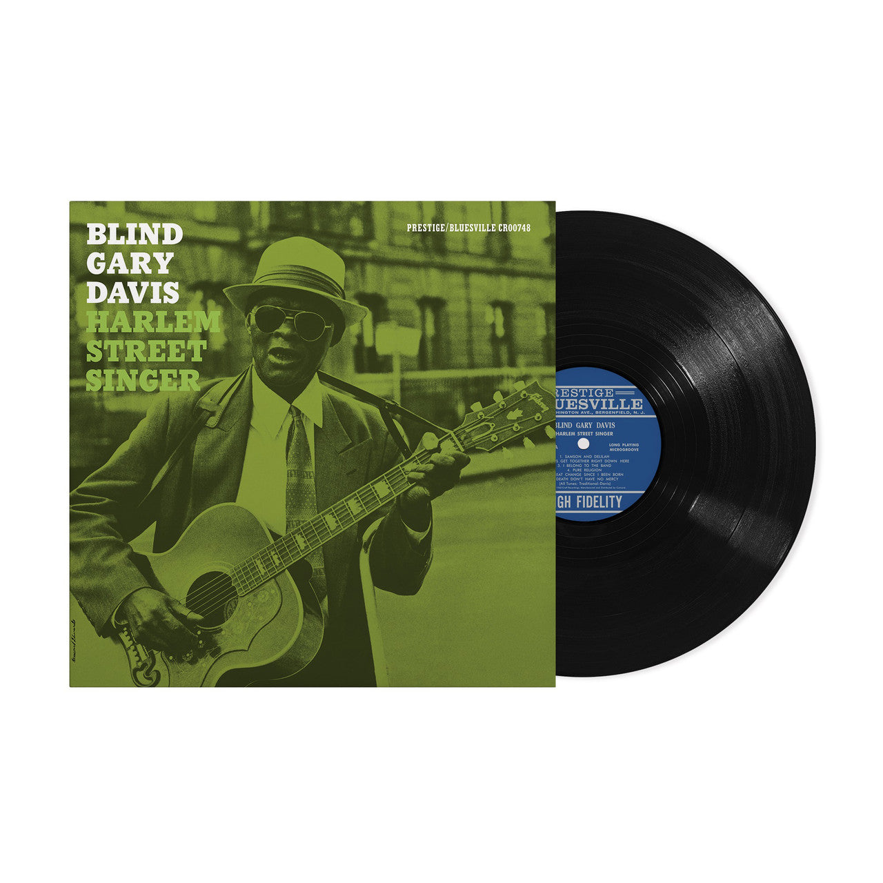 Blind Gary Davis - Harlem Street Singer - Bluesville Acoustic Sounds Series LP Vinyl Record Hub