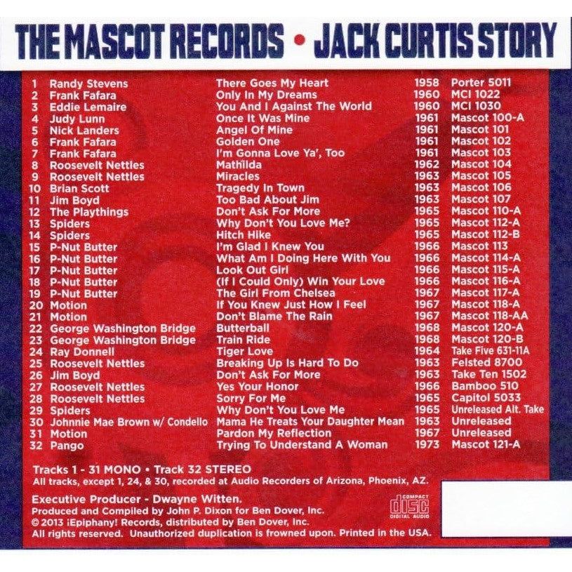 Various Artists - The Mascot Records - Jack Curtis Story - CD Vinyl Record Hub