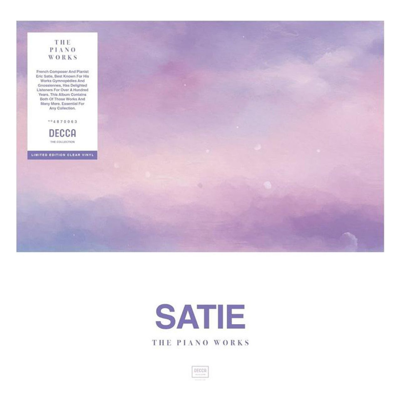 Erik Satie - Satie: The Piano Works - LP Vinyl Record Hub