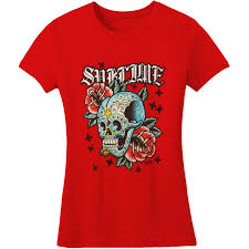 Sublime Skull with Roses Woman's T-Shirt Vinyl LP Hub
