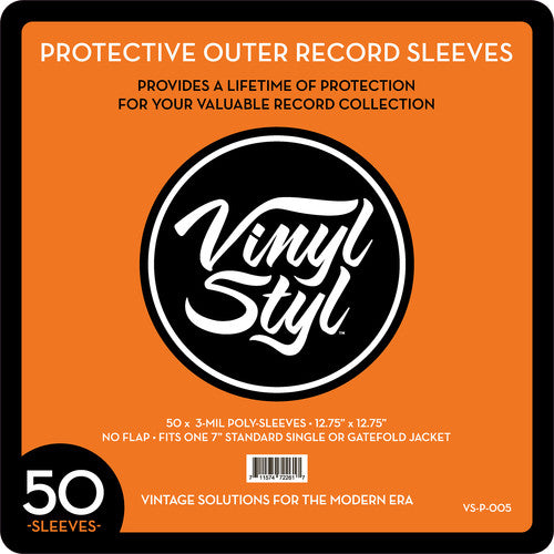 Vinyl Styl - 12.75" X 12.75" 3 Mil Protective Outer Record Sleeve 50ct Vinyl LP Hub