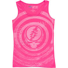Grateful Dead Ripple Pink Woman's T-Shirt Vinyl LP Hub