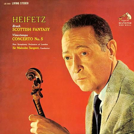 Sir Malcolm Sargent - Bruch: Scottish Fantasy/ Vieuxtemps: Concerto No. 5/ Heifetz, violin - Analogue Productions LP Vinyl LP Hub