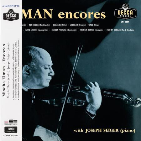 Mischa Elman - Encores/ Seiger - Analogphonic LP Vinyl Record Hub