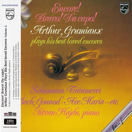 Arthur Grumiaux - Encore! Bravo! Da Capo! Arthur Grumiaux plays his best loved encores Vol. 2 - Analogphonic  LP Vinyl Record Hub